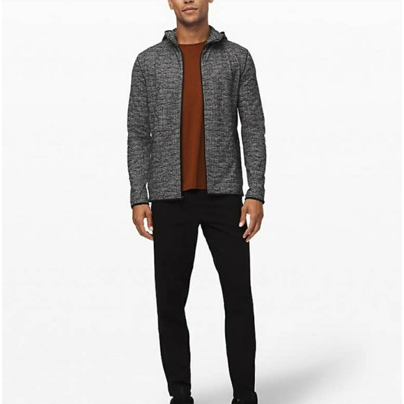 Lululemon jacket men's large Surge warm 1/2 zip grey/black speckle - Picture 2 of 12